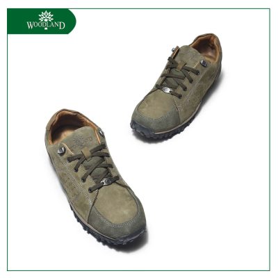 Olive green casual shoes for men