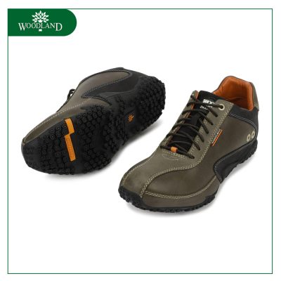 Olive Green Nubuk Milled Granite Mens Casuals Laces